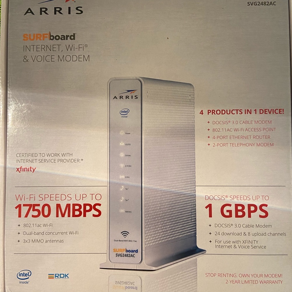 ARRIS.Internet,Wi-Fi & Voice Modem.Model SVG2482AC - Picture 7 of 13